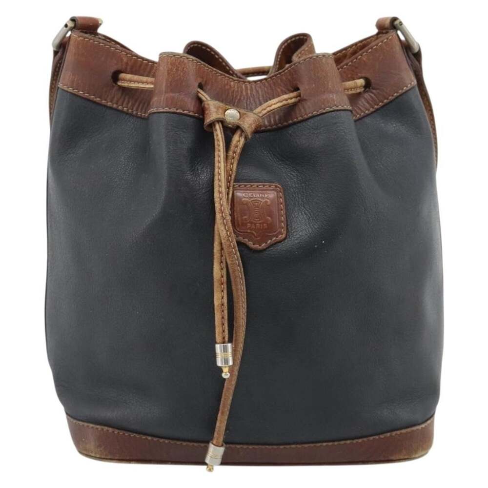 Celine Leather Classic Shoulder Bag Black